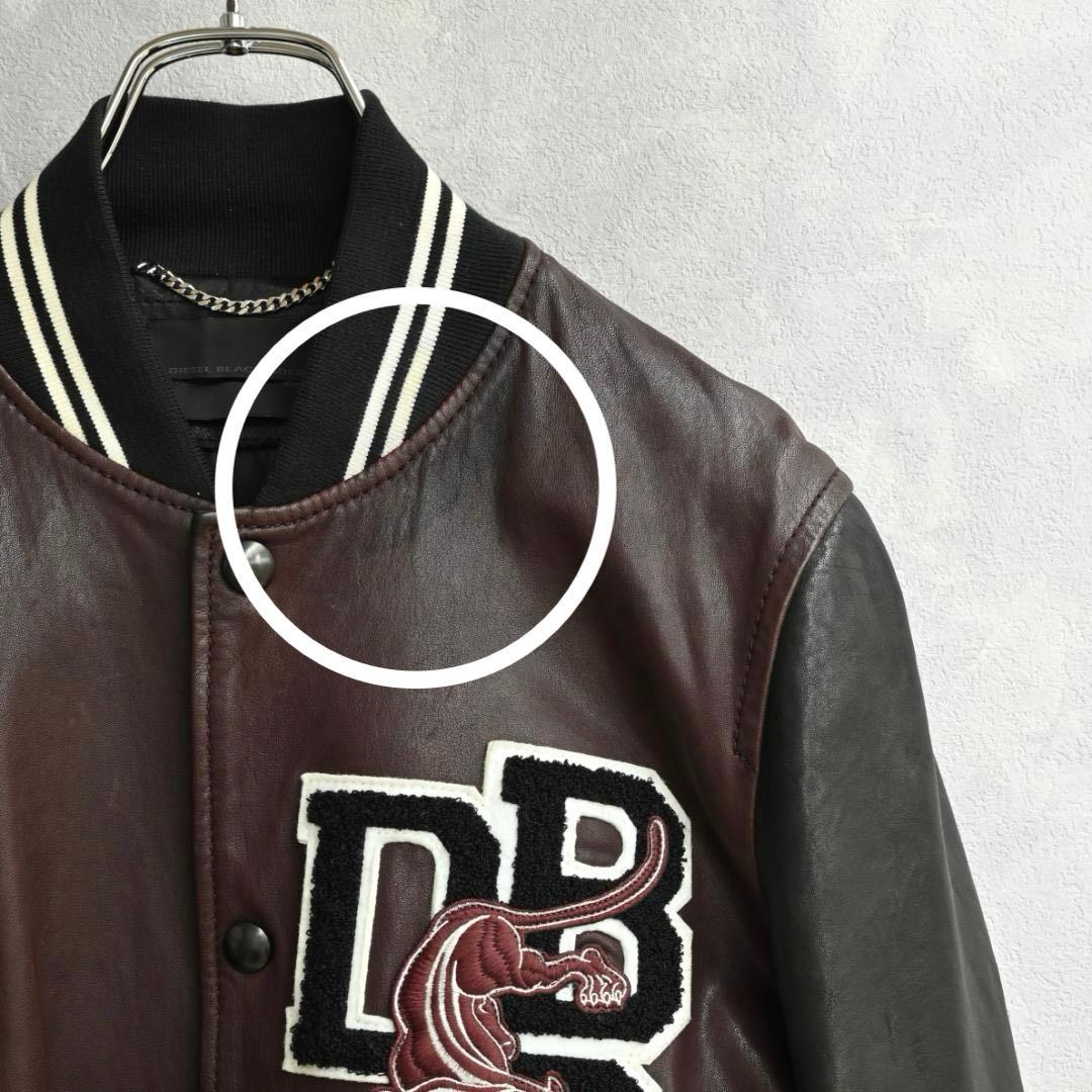高級ライン&本革✨DIESEL BLACKGOLD スタジャン 44 パッチ付