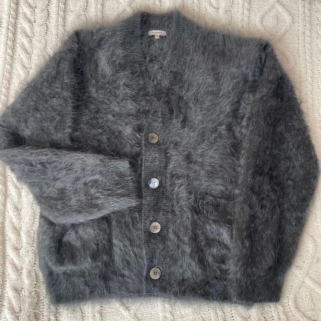 BLAMINK ダークグレー カーディガン 38