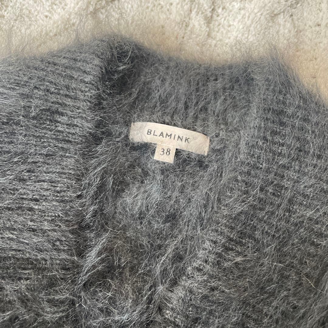 BLAMINK ダークグレー カーディガン 38
