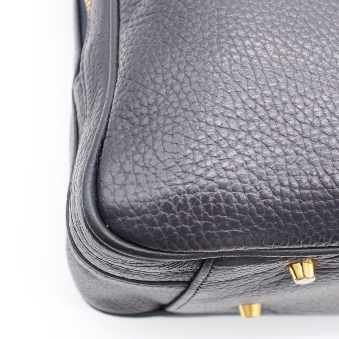 【美品】CIMABUE ビジネスバッグ ブリーフケース レザー 2WAY 紺色