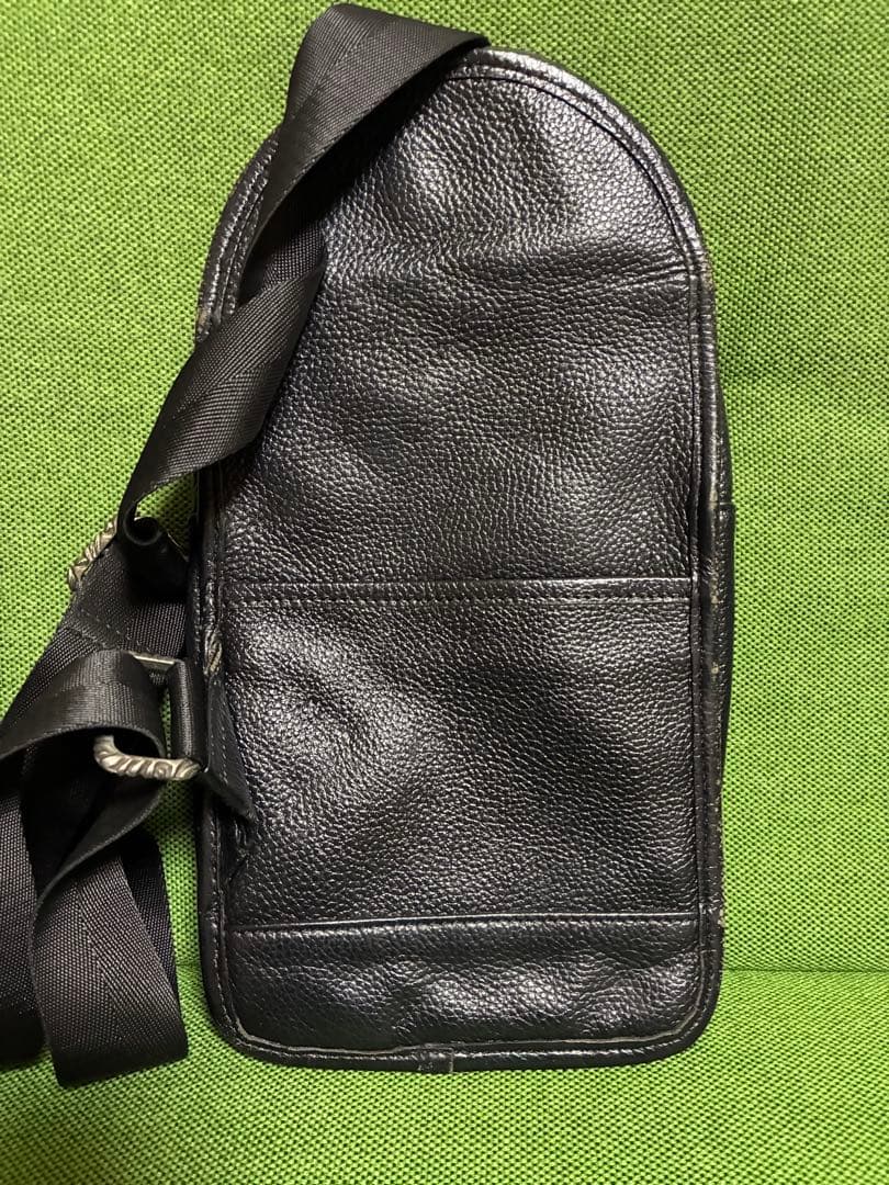 クロムハーツ レザー ショルダーバッグ　百合