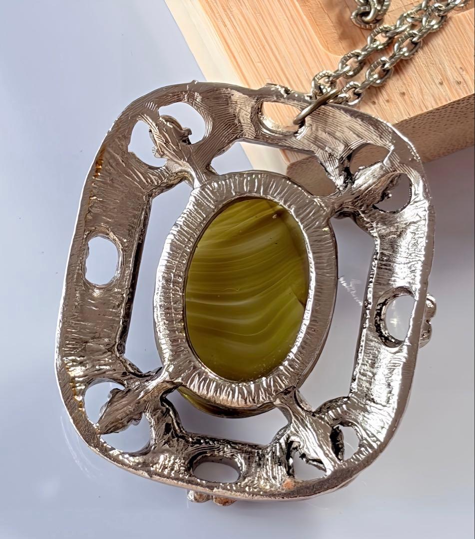 ひろみん様イギリス製 ギブレガラス ヴィンテージネックレスA156