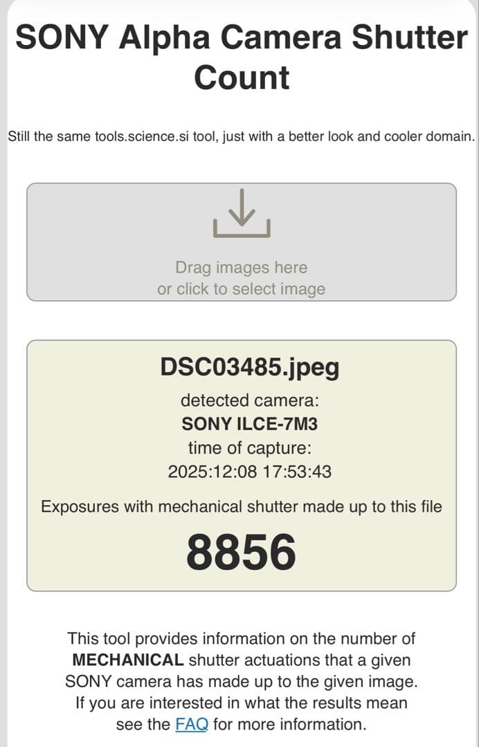 美品［ショット数8,856枚］ SONY α7 III ILCE-7M3