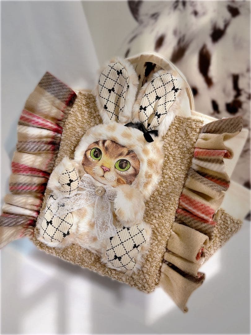 あ*あ様 コヤンイサムチョン　トートバッグ　サンダーちゃん　ハンドメイド　秋冬柄