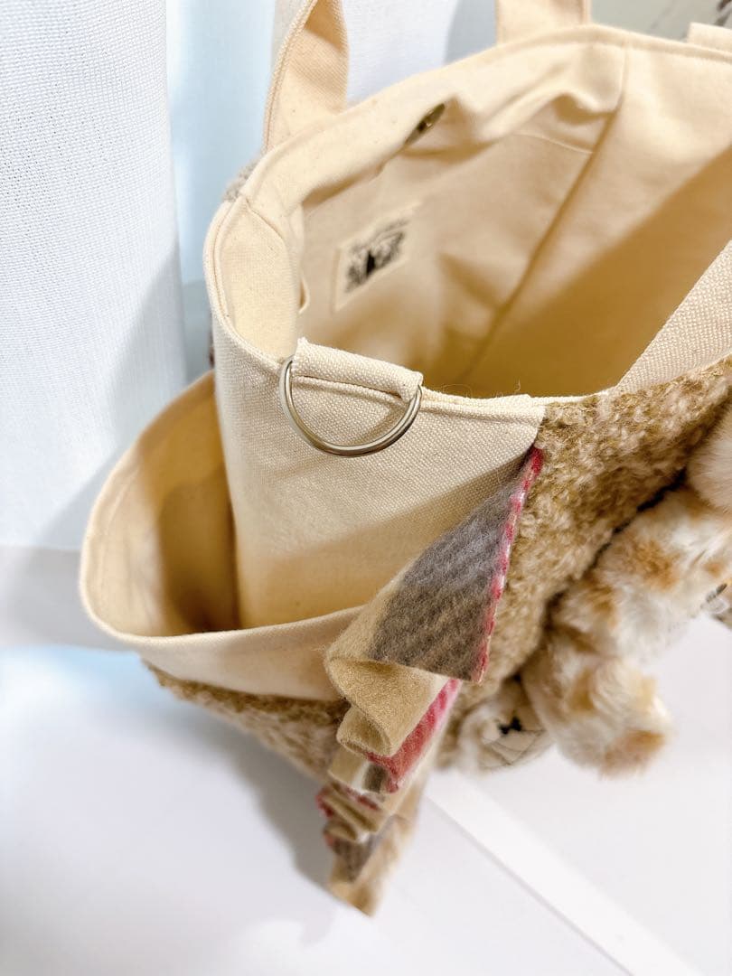 あ*あ様 コヤンイサムチョン　トートバッグ　サンダーちゃん　ハンドメイド　秋冬柄