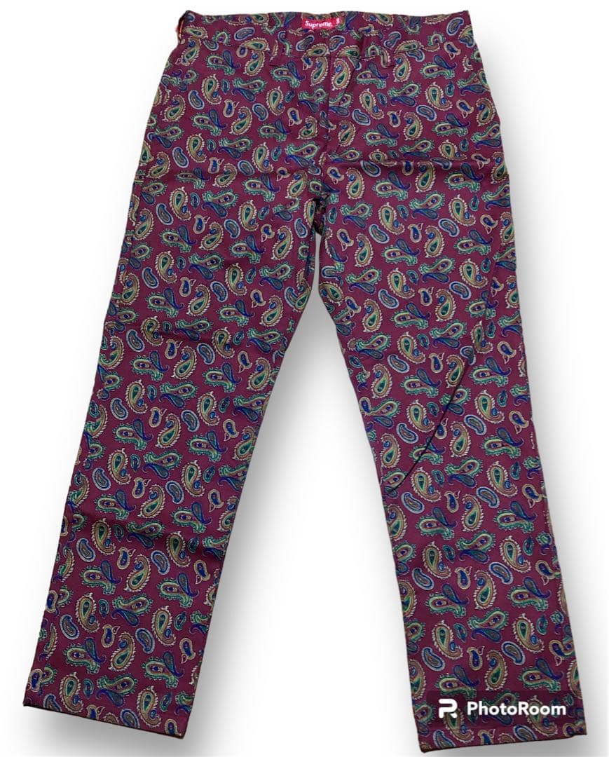 新品未使用 3本セット Supreme Paisley Work Pants