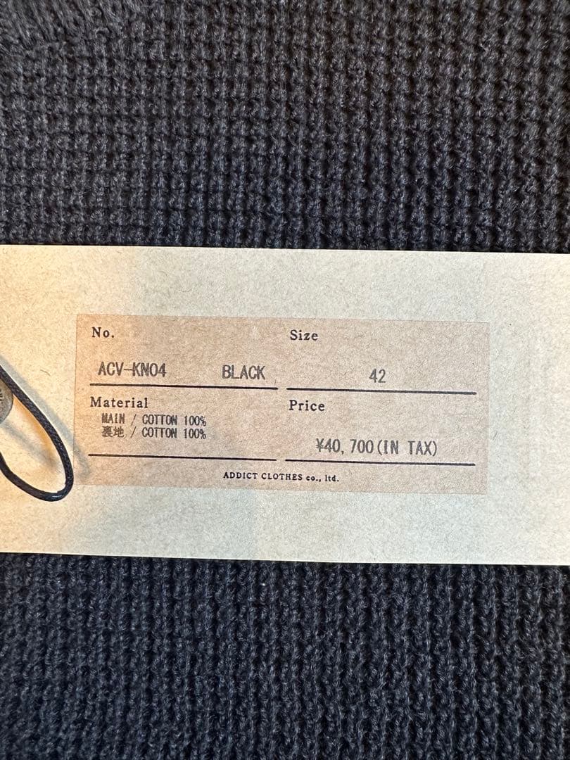 ACVM アディクトクローズWAFFLE COTTON DSKNIT