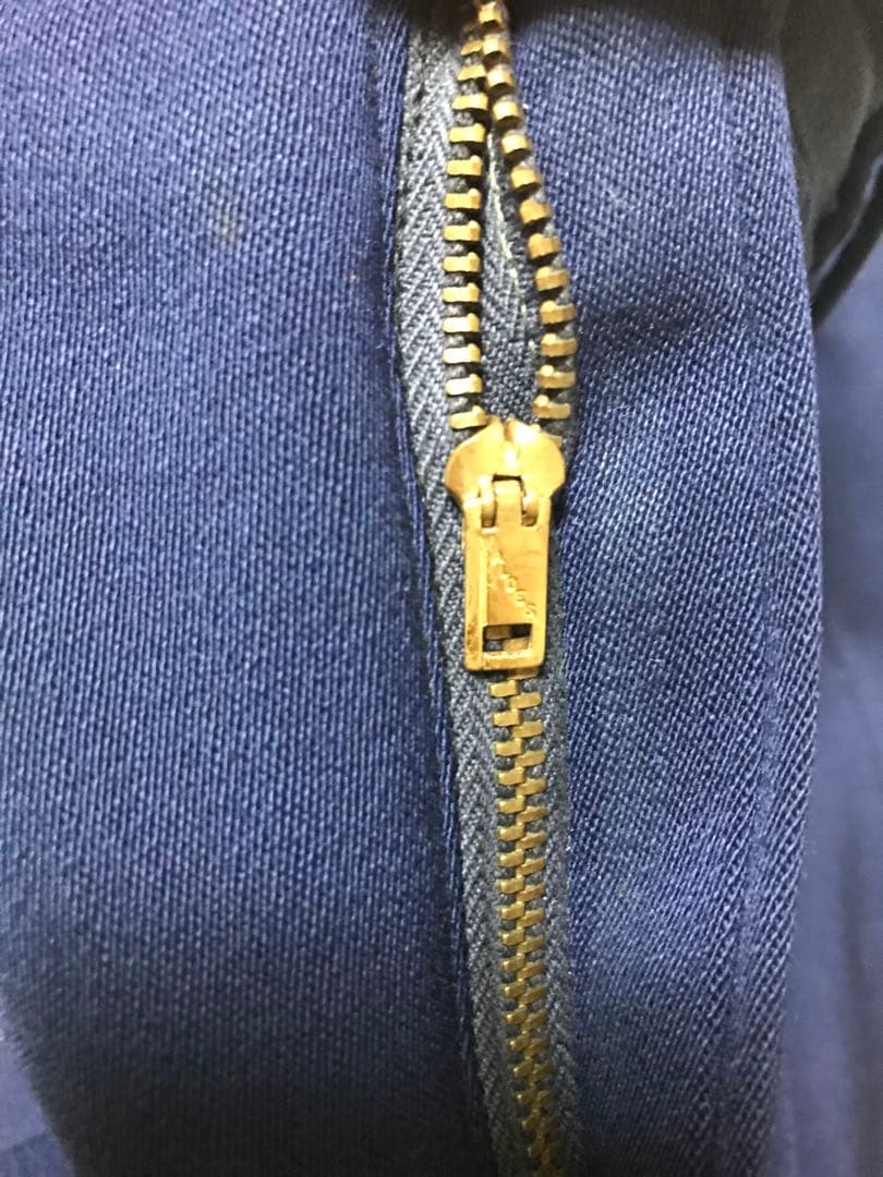 50s レーヨン ウール ギャバジン スラックス ナス紺 ネイビー 2タック