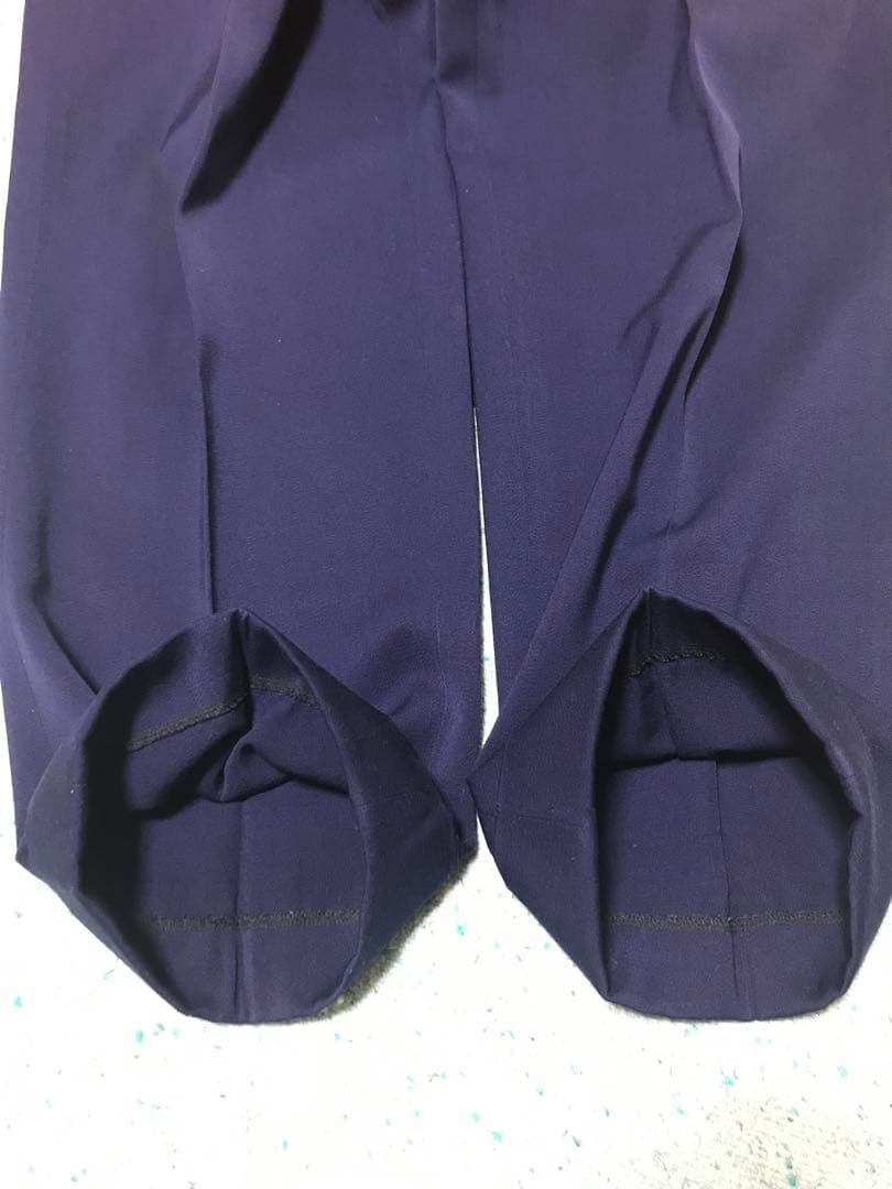 50s レーヨン ウール ギャバジン スラックス ナス紺 ネイビー 2タック