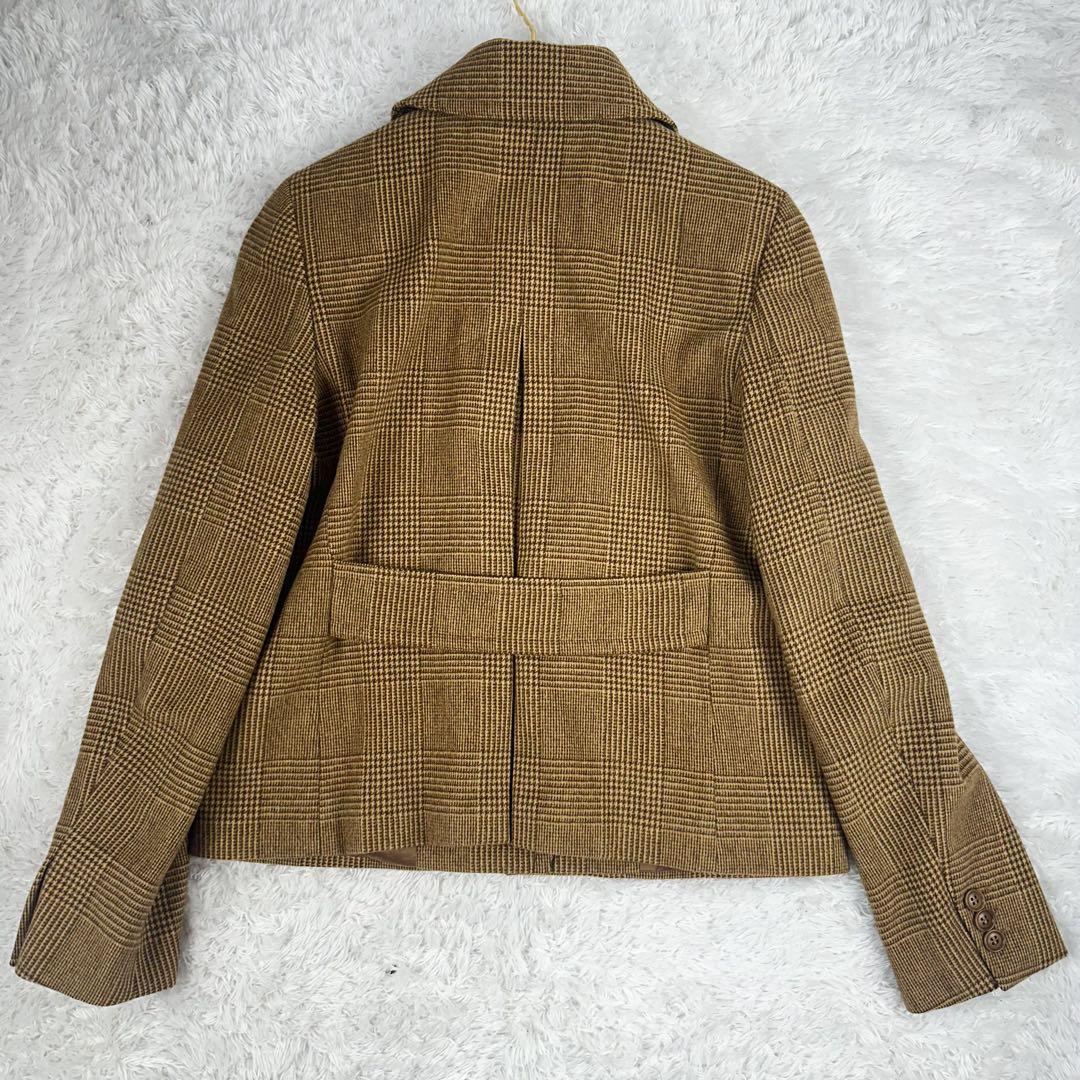 マックスマーラ　Pコート　銀タグ　アンゴラ混　ジャケット　茶色　M ベルト