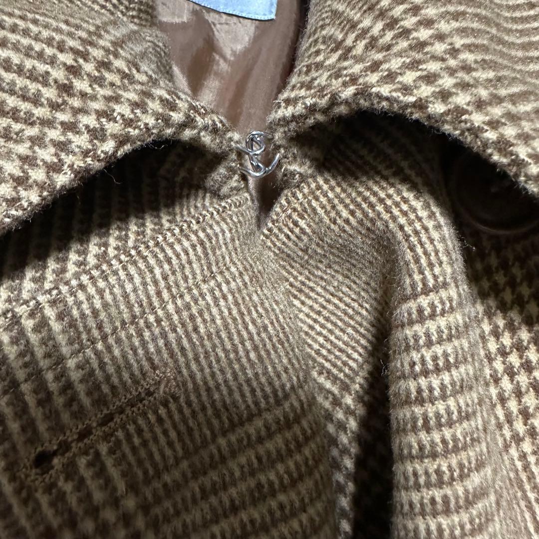 マックスマーラ　Pコート　銀タグ　アンゴラ混　ジャケット　茶色　M ベルト