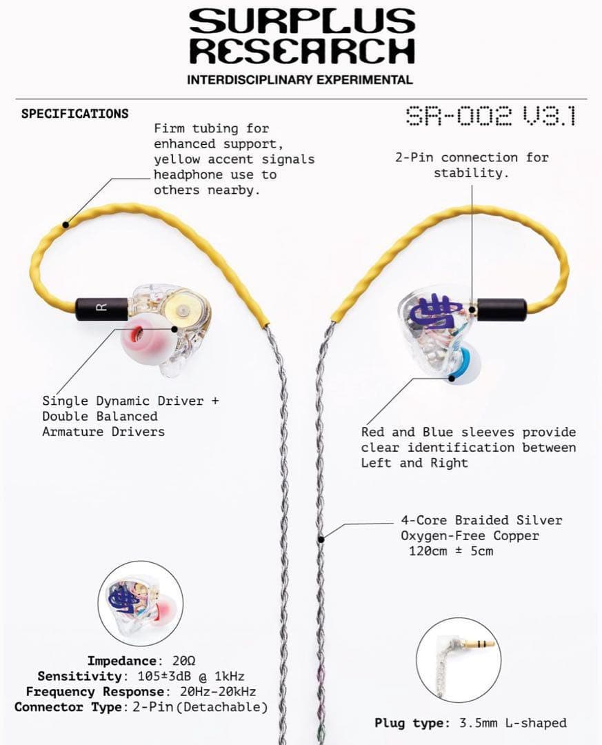 h*e様 Surplus Research SR-002 V 3.1 インイヤー
