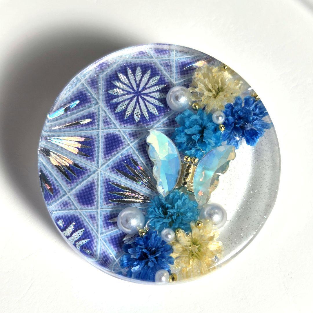 キラ　レジンヘアゴム　ヘアアクセサリー　丸　約３.5cm