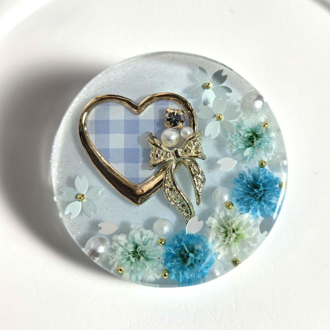 キラ　レジンヘアゴム　ヘアアクセサリー　丸　約３.5cm