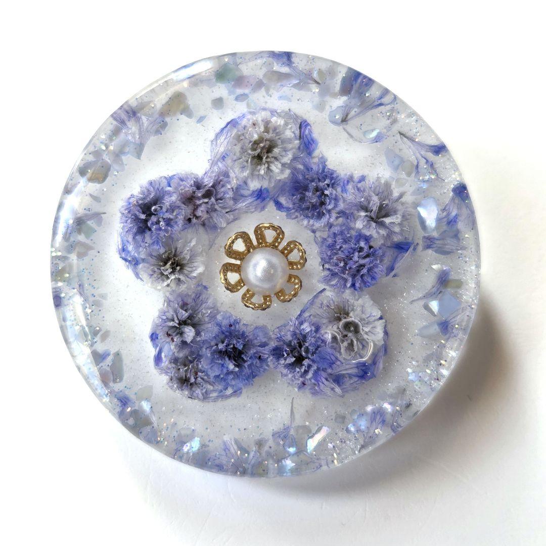 キラ　レジンヘアゴム　ヘアアクセサリー　丸　約３.5cm