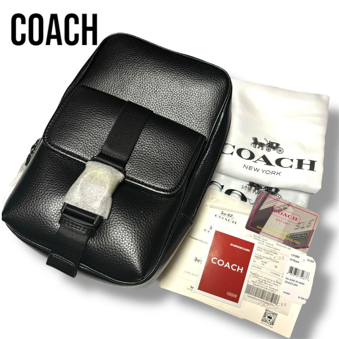 【新品タグ有】COACHコーチ メンズバッグ CM380 ボディーバッグ