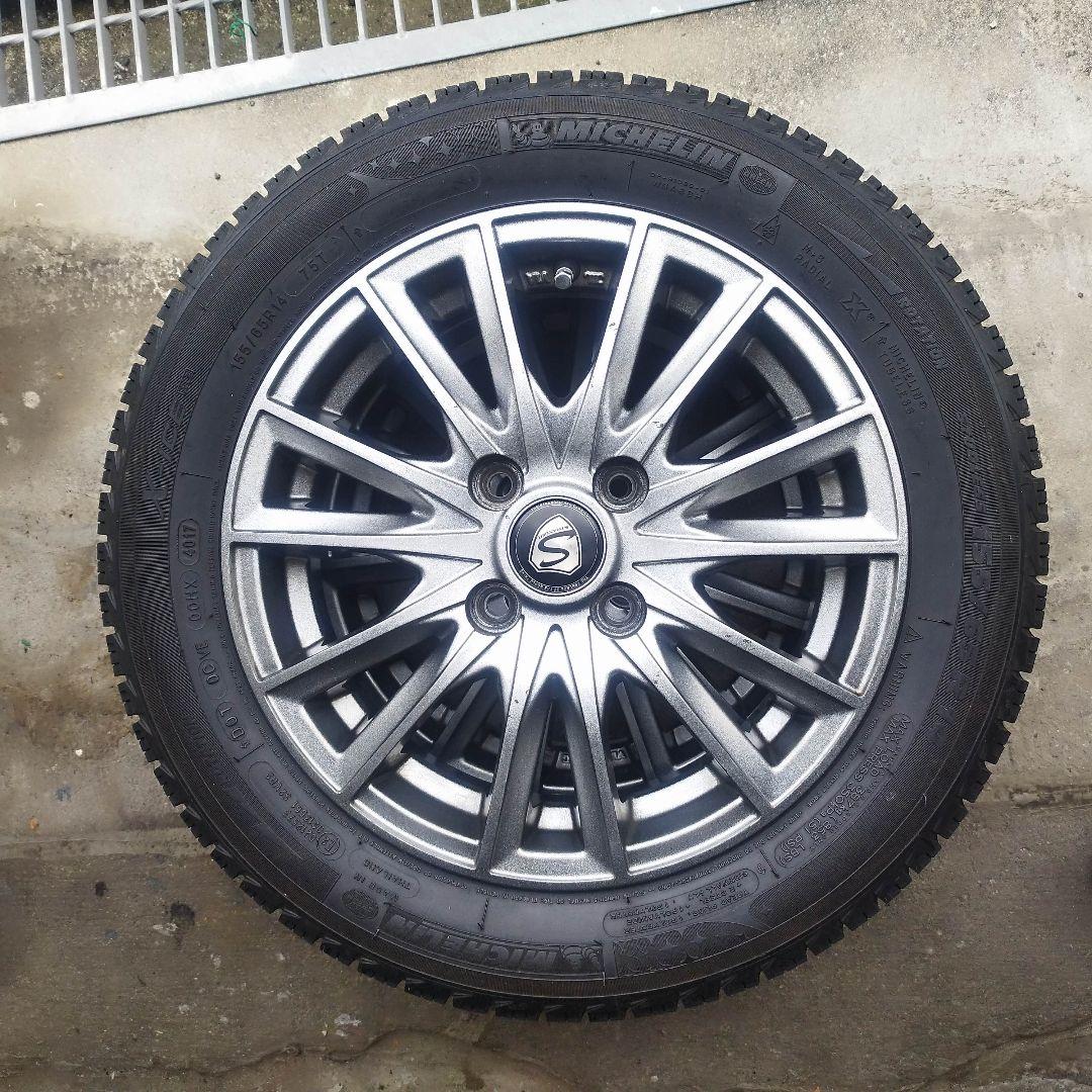 14インチ　軽自動車用　　　　引取限定　スタッドレス、アルミホイール　4本