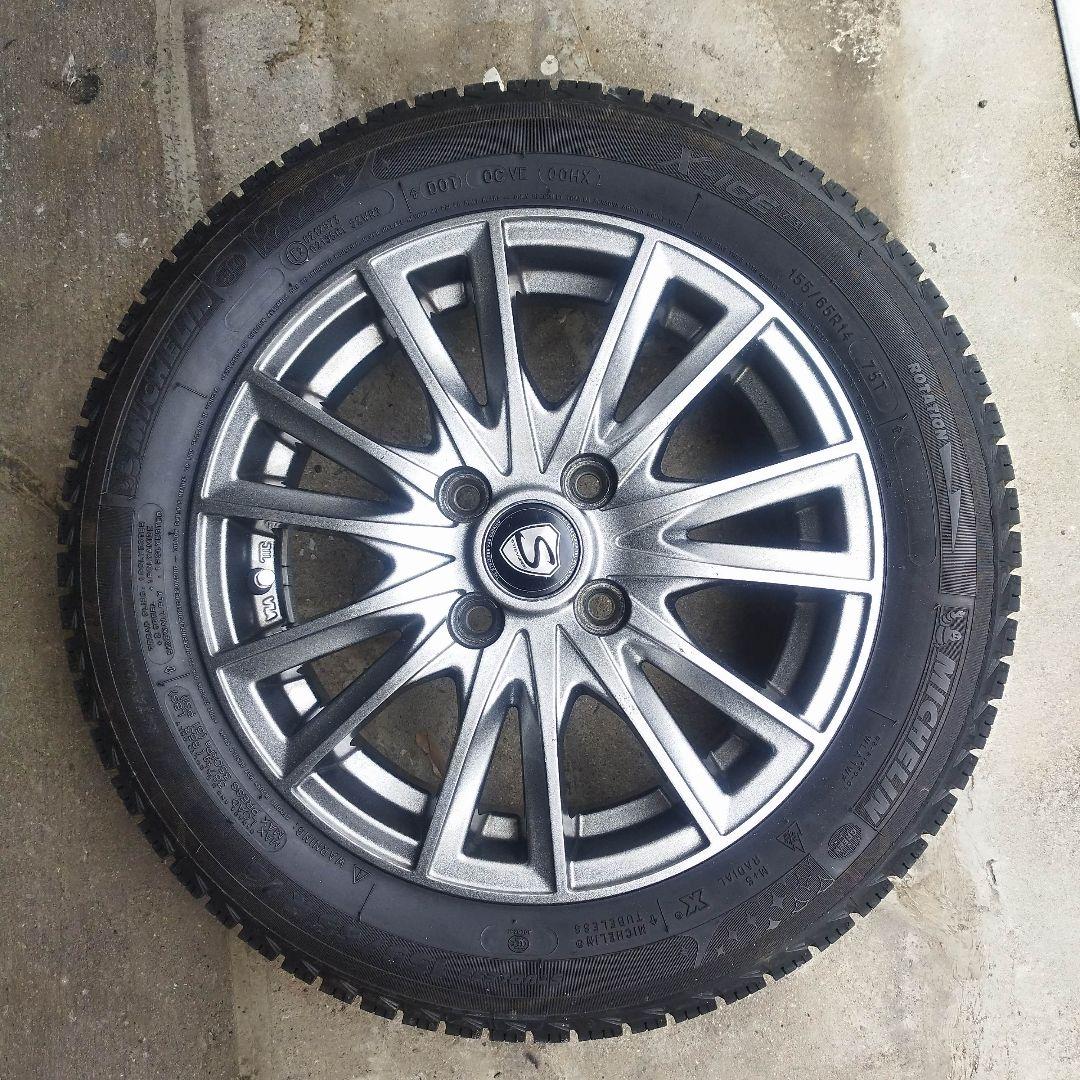14インチ　軽自動車用　　　　引取限定　スタッドレス、アルミホイール　4本