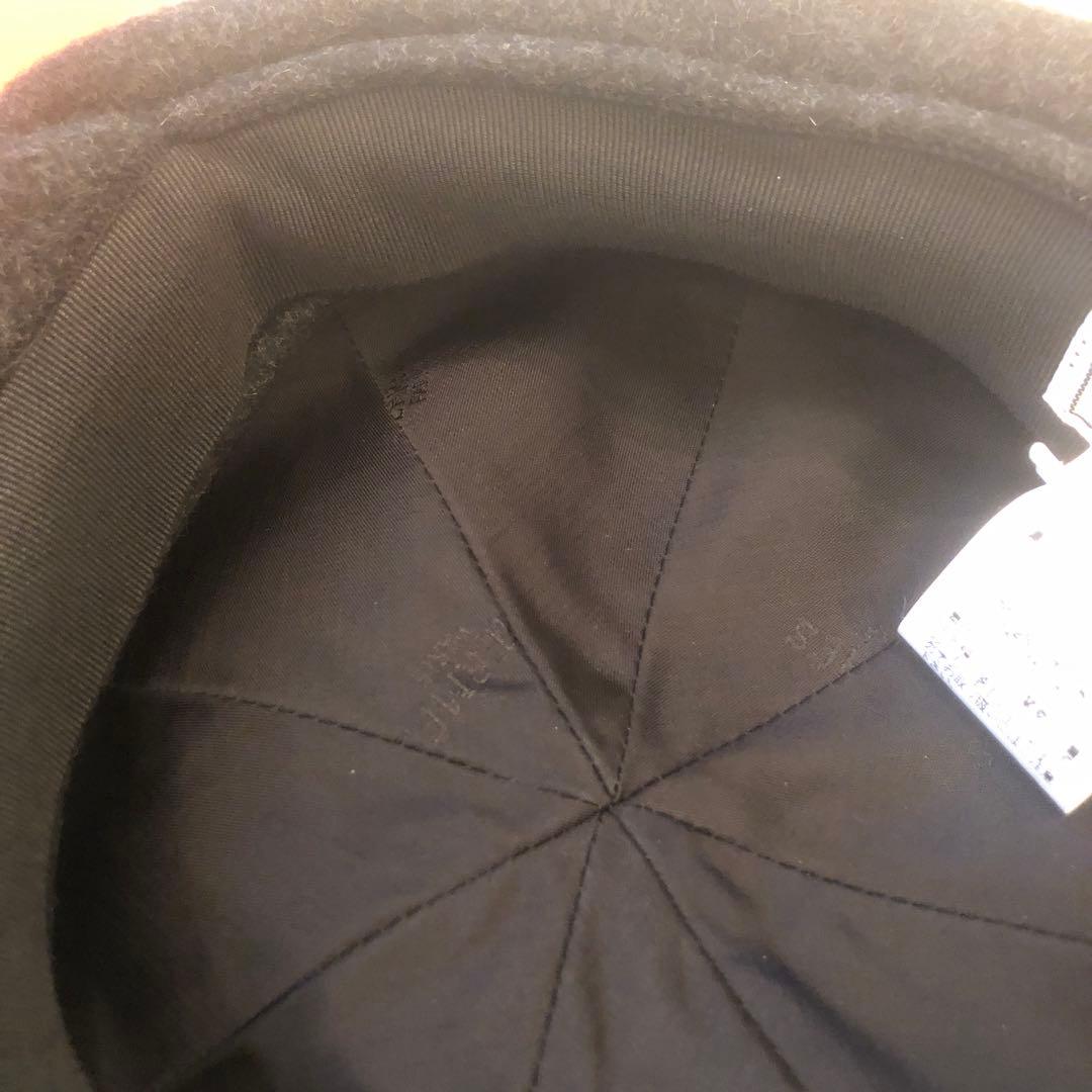 HERMES カシミヤキャスケット 57 ダークグレー