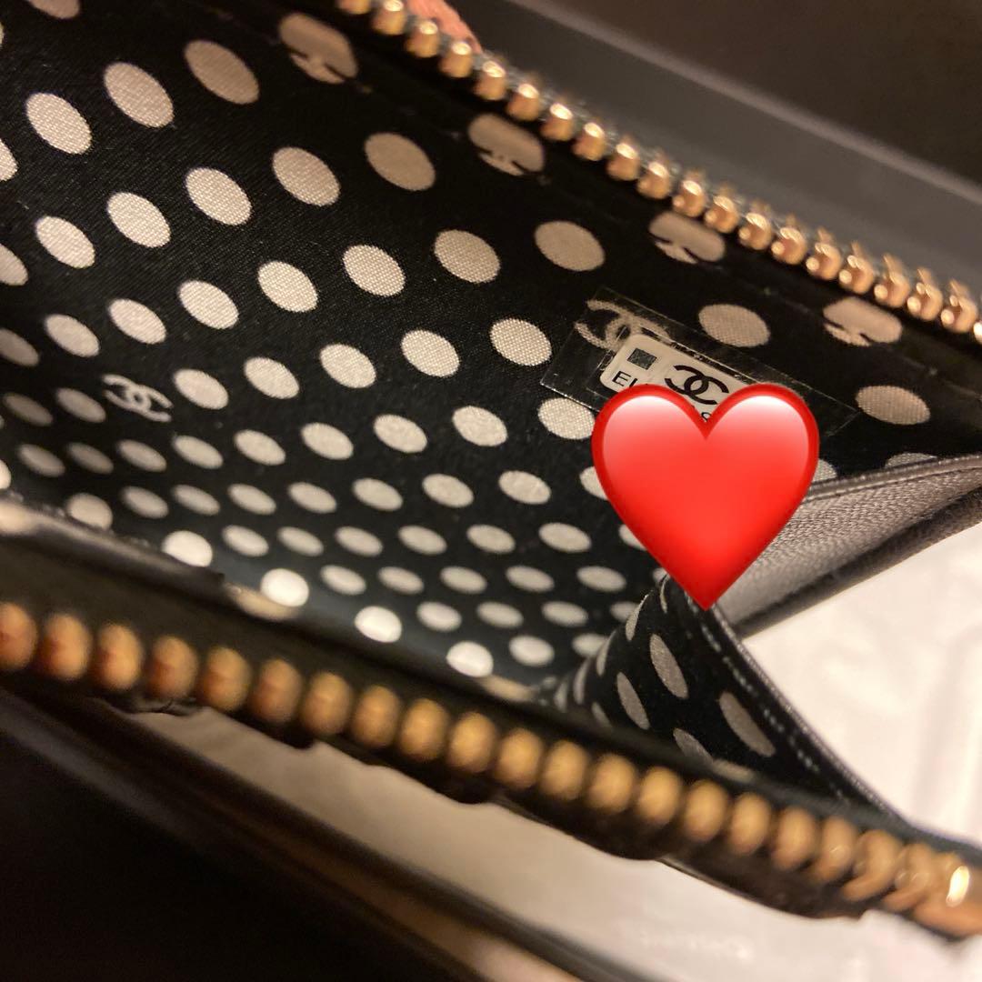 シャネルフラグメントケース♡人気黒♡限定ロゴ♡レアパール♡未使用♡ドット