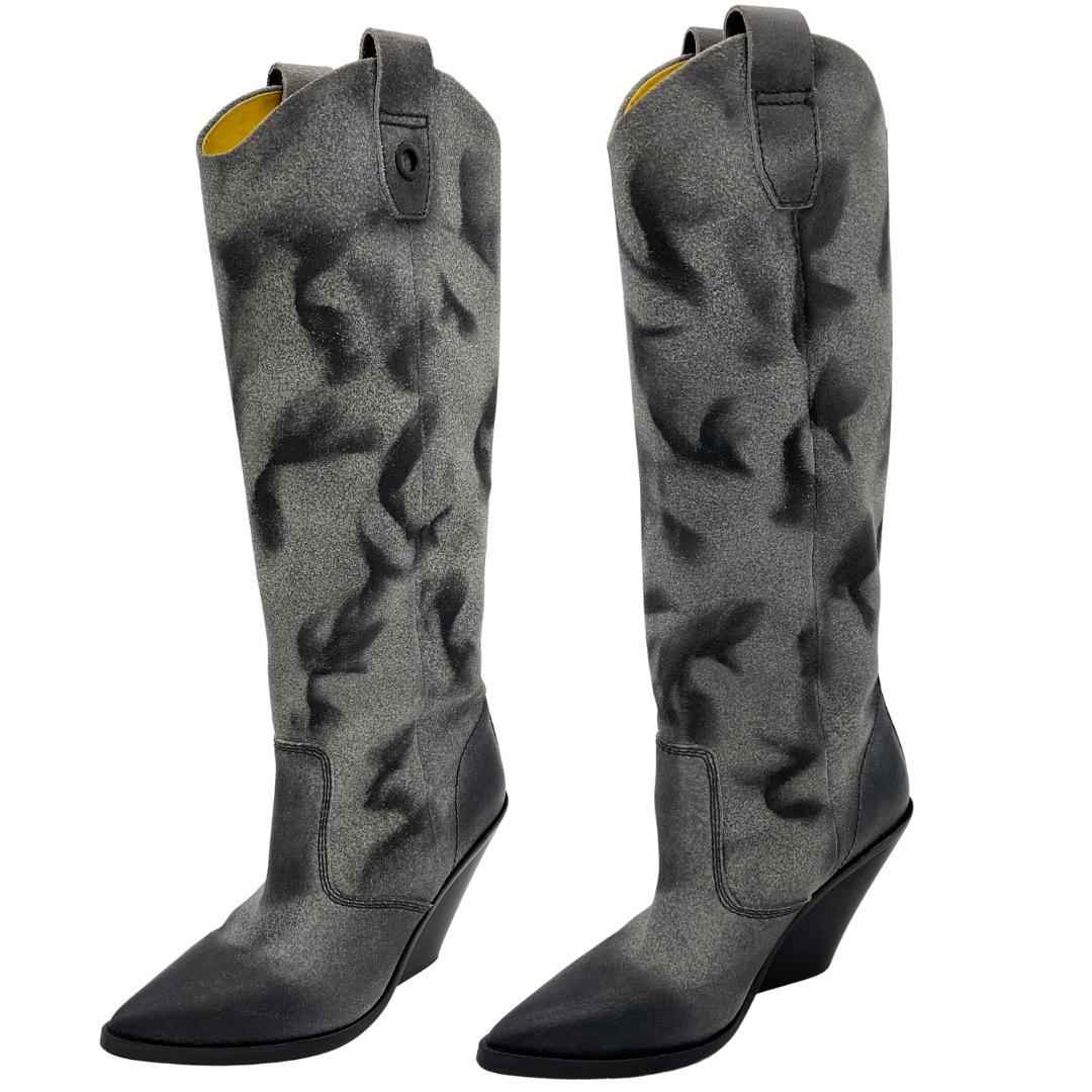 DIESEL ディーゼル ウェスタンブーツ 総柄 38