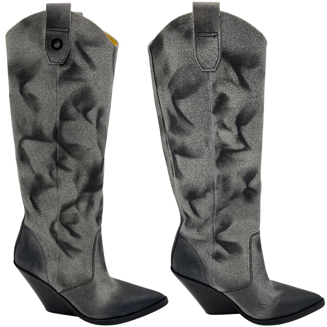 DIESEL ディーゼル ウェスタンブーツ 総柄 38