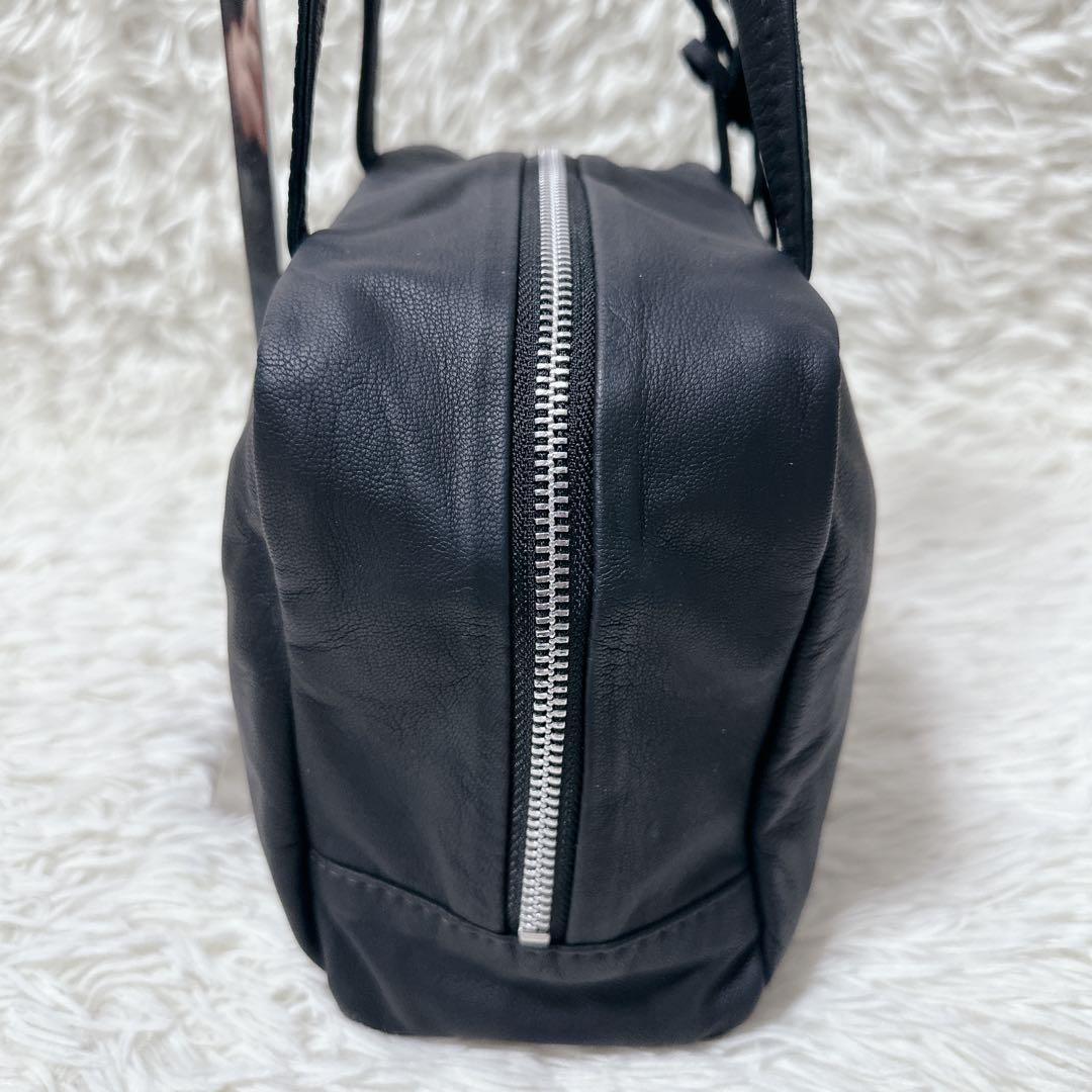 【極美品】REN 黒 レザー ハンドバッグ チャーム トート