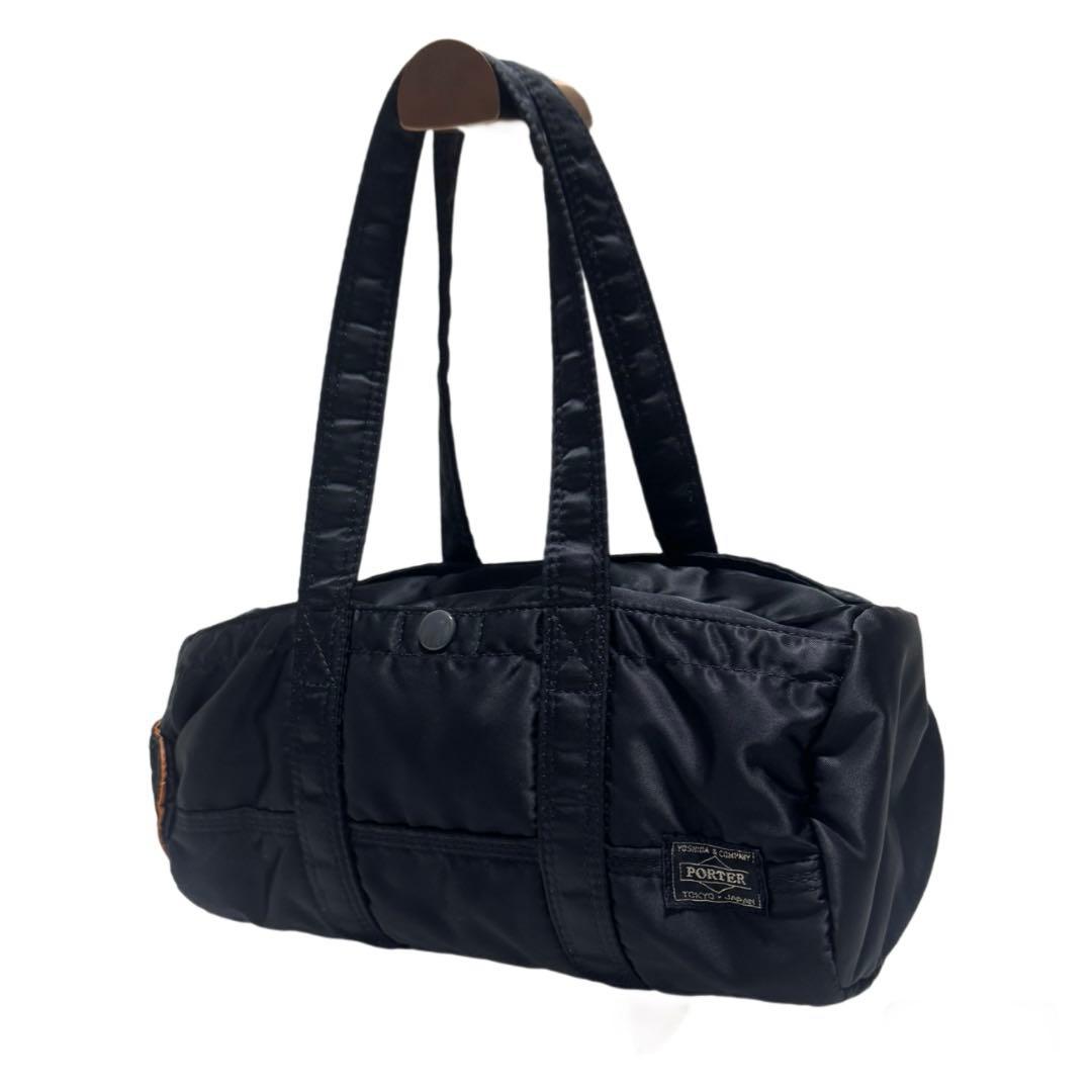 美品 PORTER タンカー ミニボストン ドラムバッグ ロール S 黒