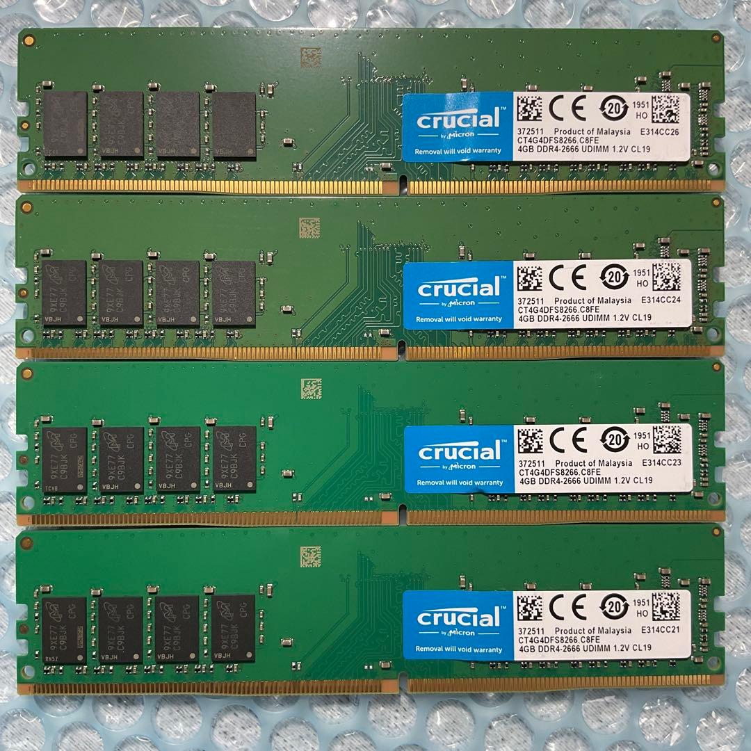 DDR4-2666 16GB=4GB×4 CT4G4DFS8266.C8FE ②