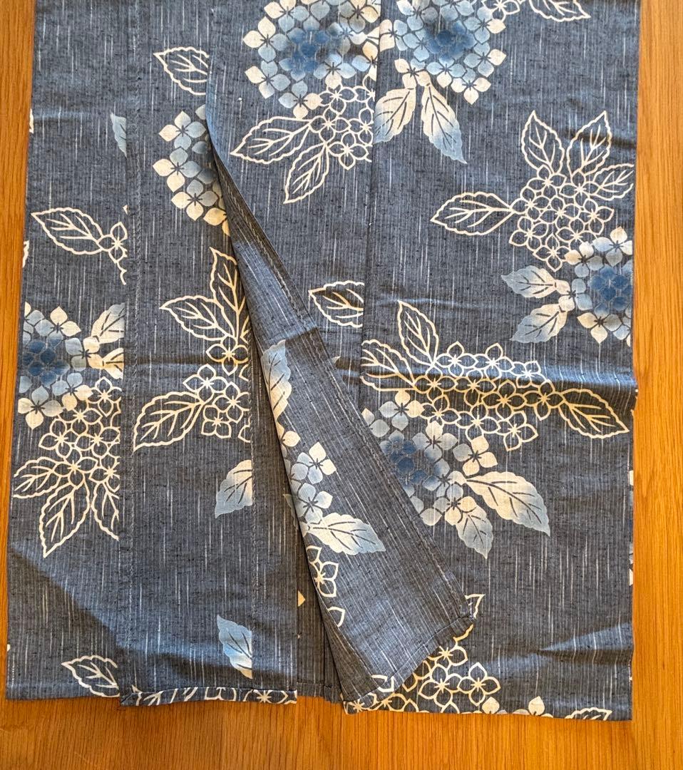 竺仙　浴衣　あじさい　帯付き　Lサイズ