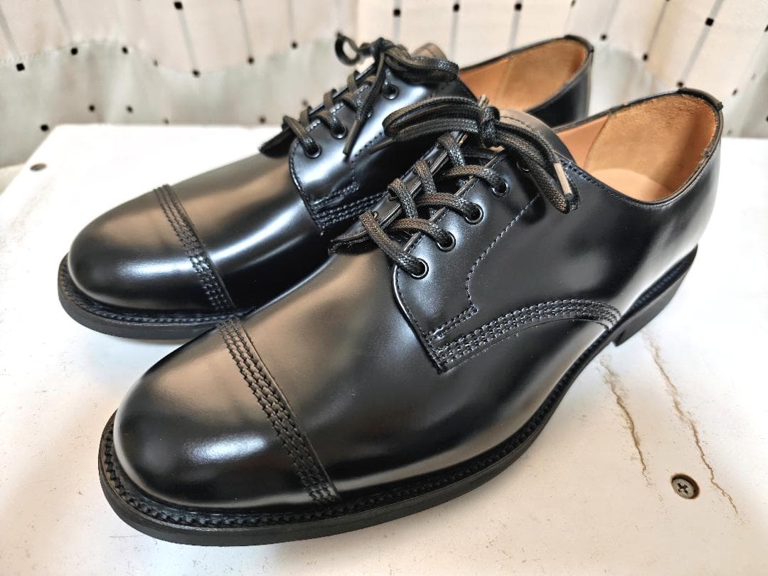 サンダース 1128B ポリッシュドレザー ミリタリー ダービー シューズ 8