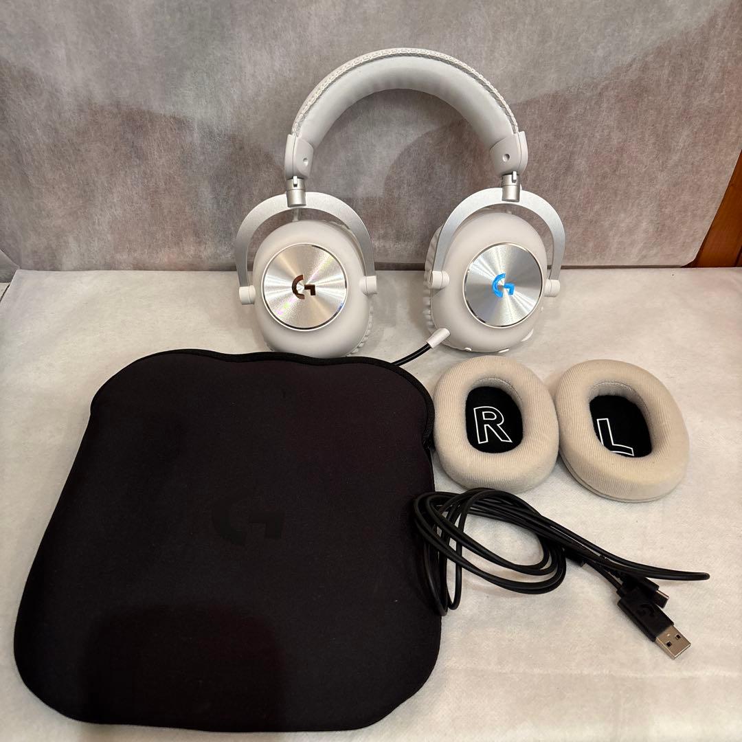 63. Logitech G PRO X ゲーミングヘッドセット ホワイト