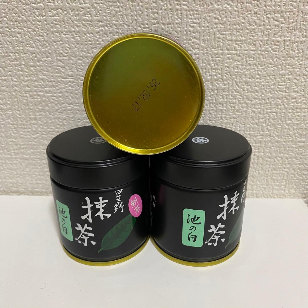 星野抹茶　池の白　40gx3缶