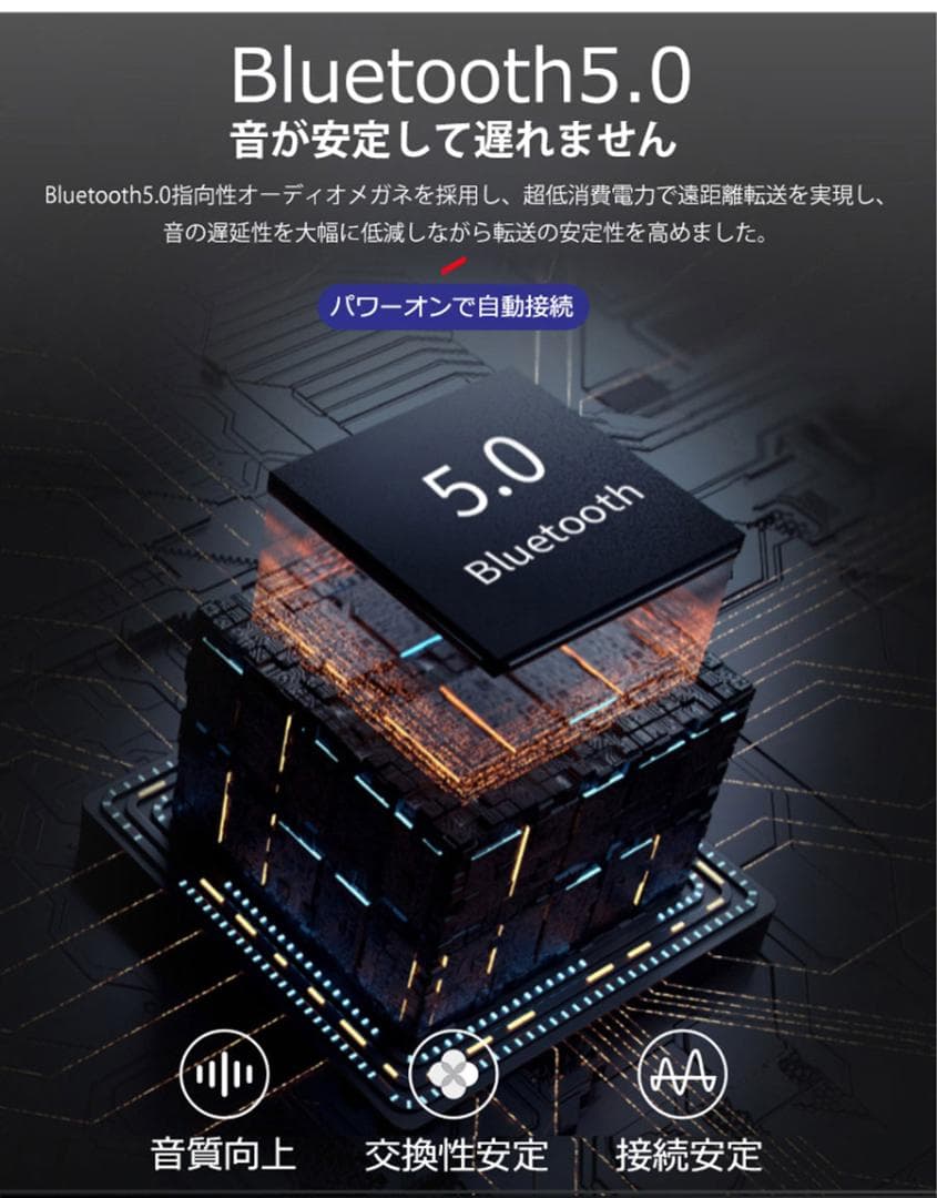 ワイヤレスオーディオサングラス スマートグラスBluetoothスマートメガネ