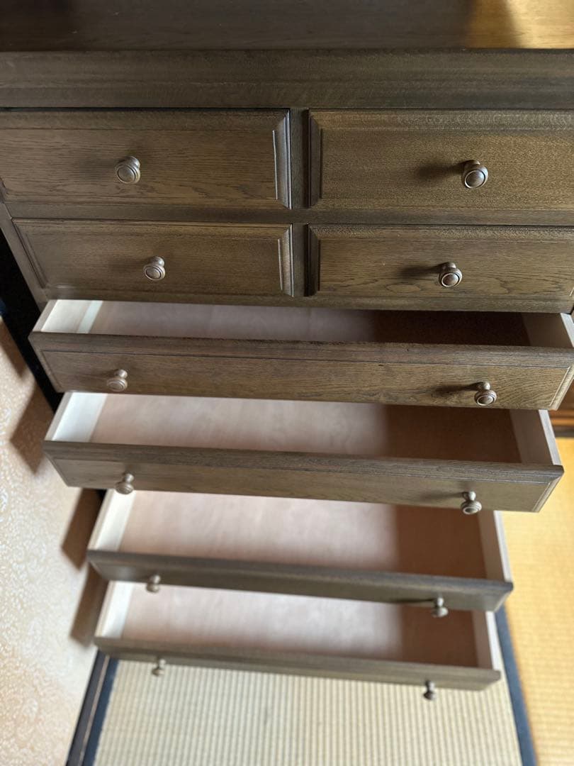 レトロな木製箪笥　7段　家具　タンス　チェスト　小物入れ　洋服タンス　京町家