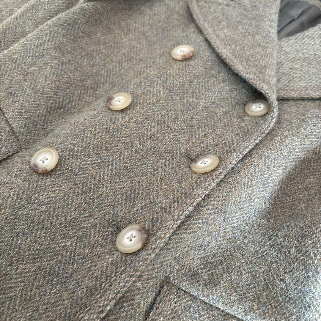 ✨アルパカ混✨ラルフローレン　ダブルテーラードジャケット ツイード ヘリンボーン