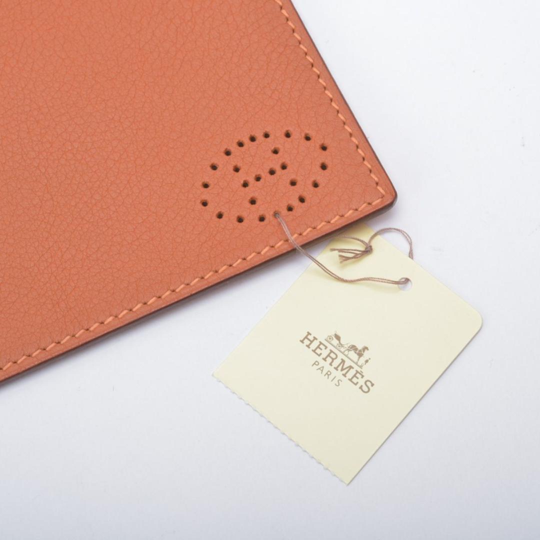 新品 HERMES エルメス レザー マウスパッド オレンジ ブラウン