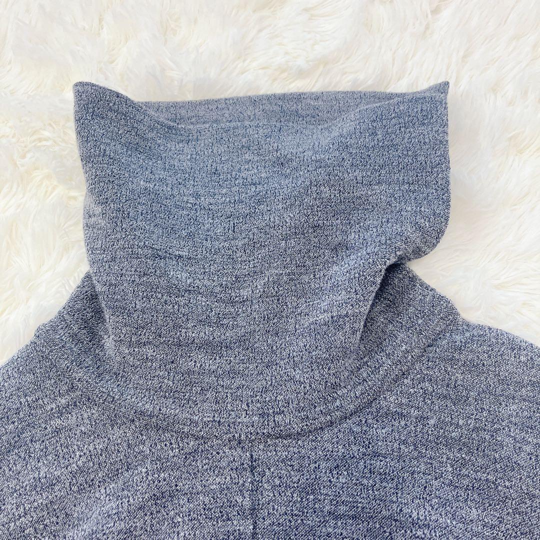 美品 L'EQUIPE レキップ ハイネックウールワンピース グレー