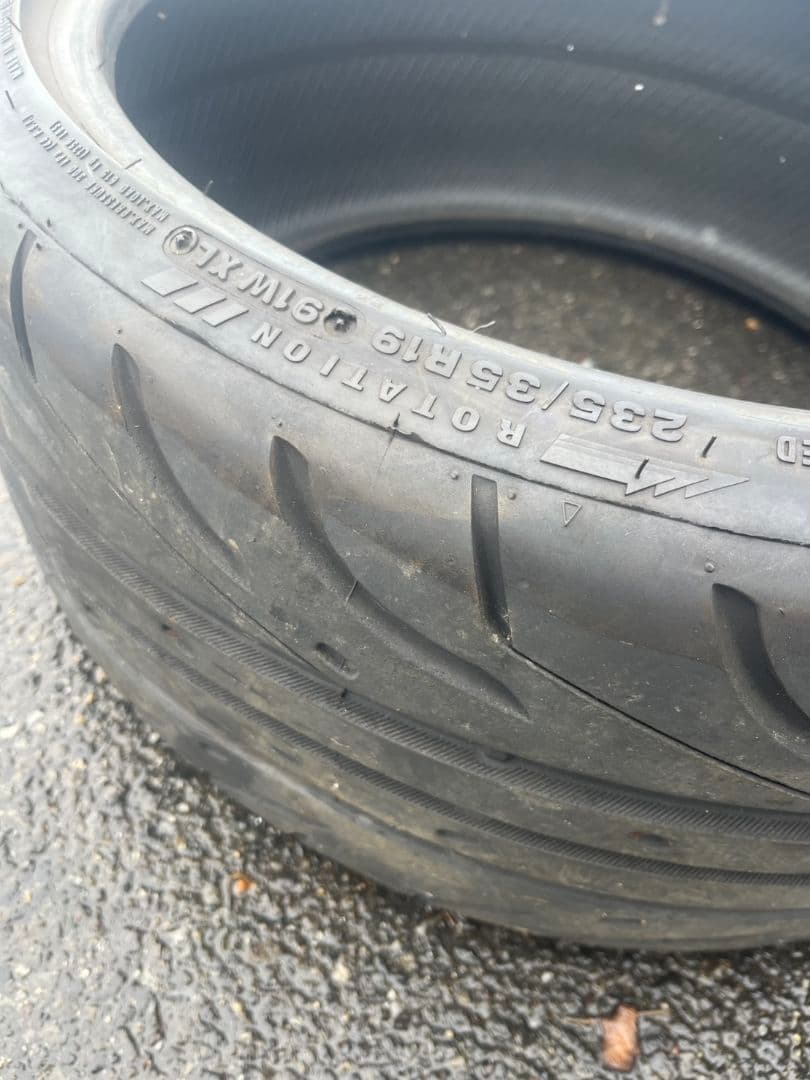 メーカー不明ホイール 19インチ8.5J/9.5J ハイグリップタイヤ2本オマケ