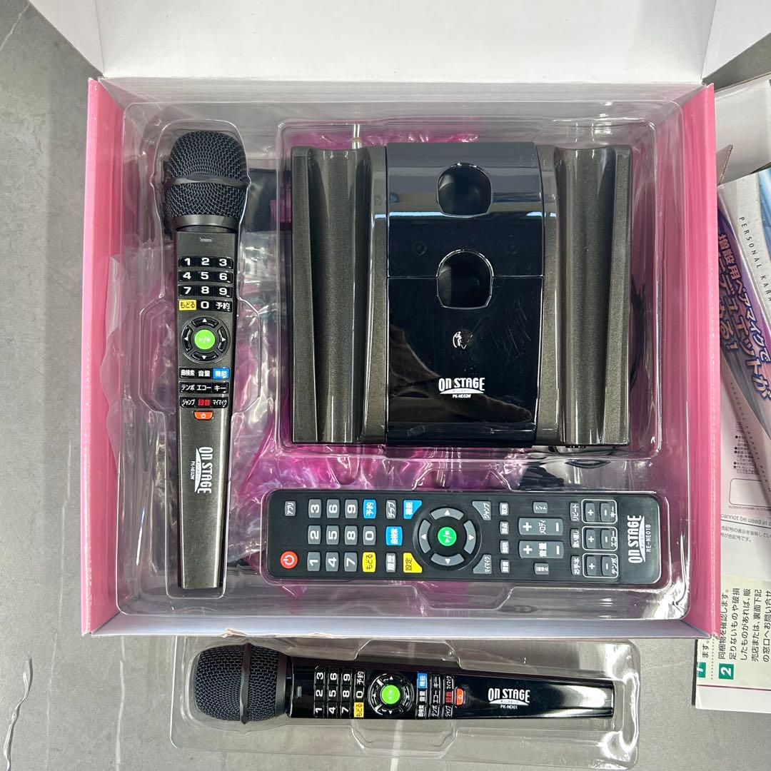 【動作確認済】オン・ステージ パーソナルカラオケ マイク2本付き