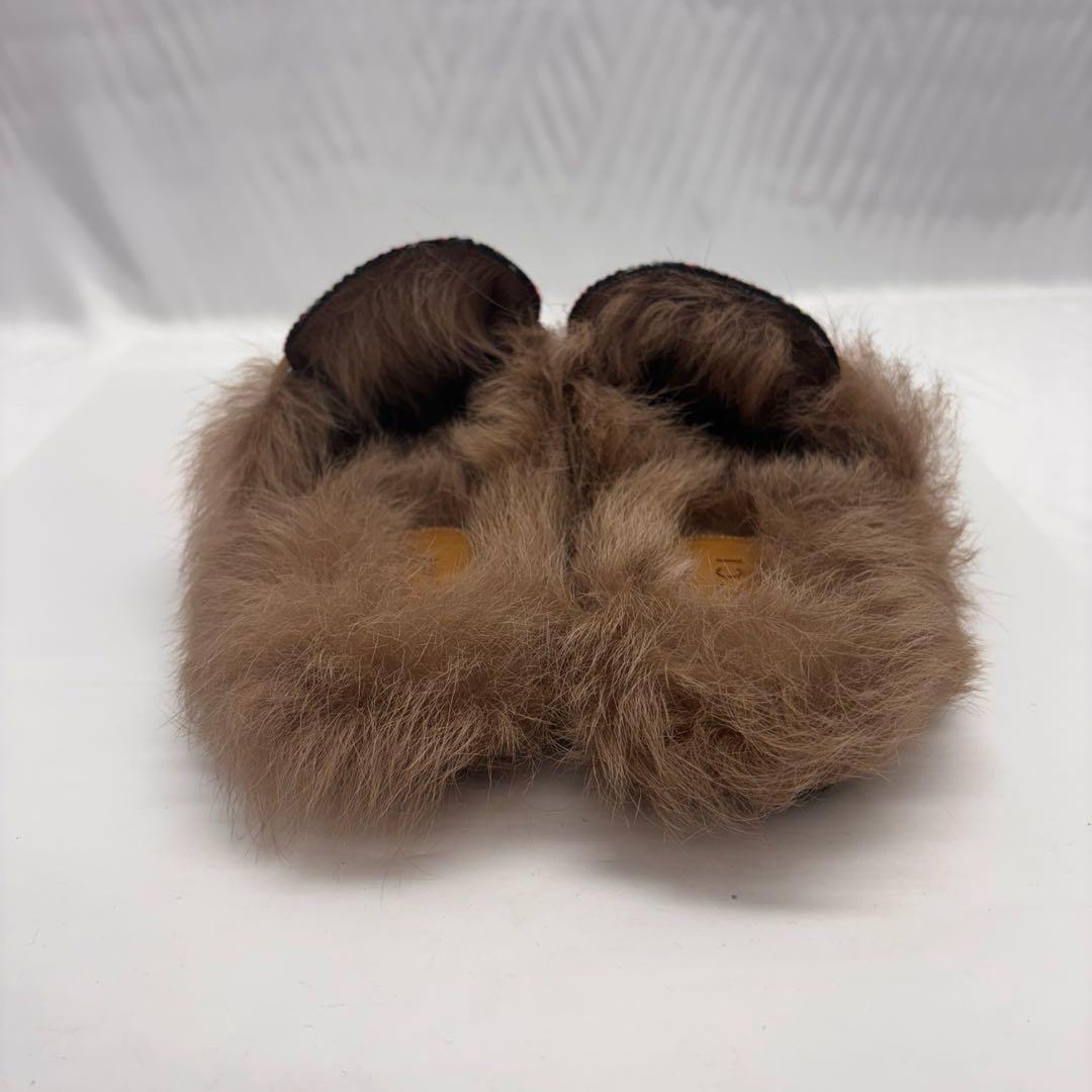 GUCCI プリンスタウン　タータンチェック　ファーミュール　497309