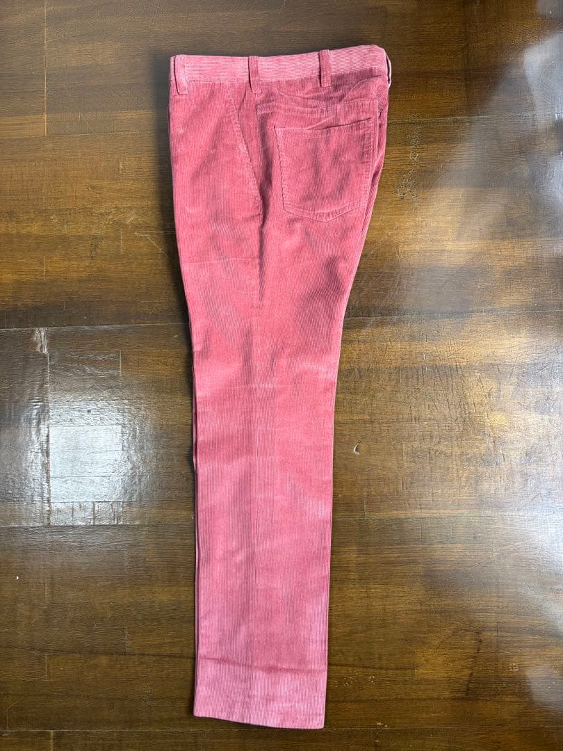 Attolini サーモンピンク　コーデュロイ スラックス