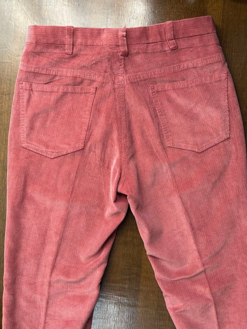 Attolini サーモンピンク　コーデュロイ スラックス