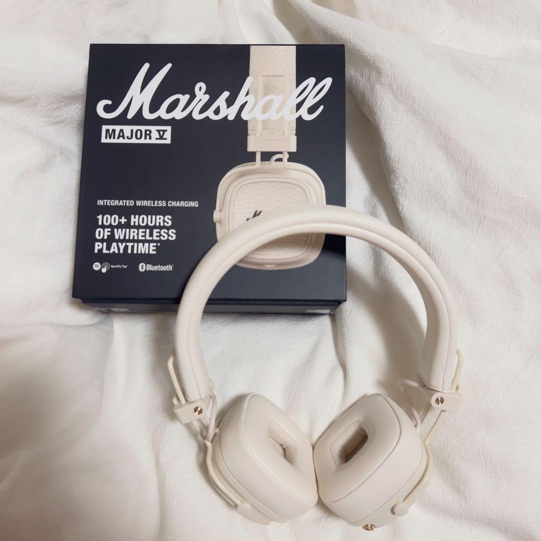 MarshallMajorV ワイヤレスヘッドフォン ホワイト 白 マーシャル