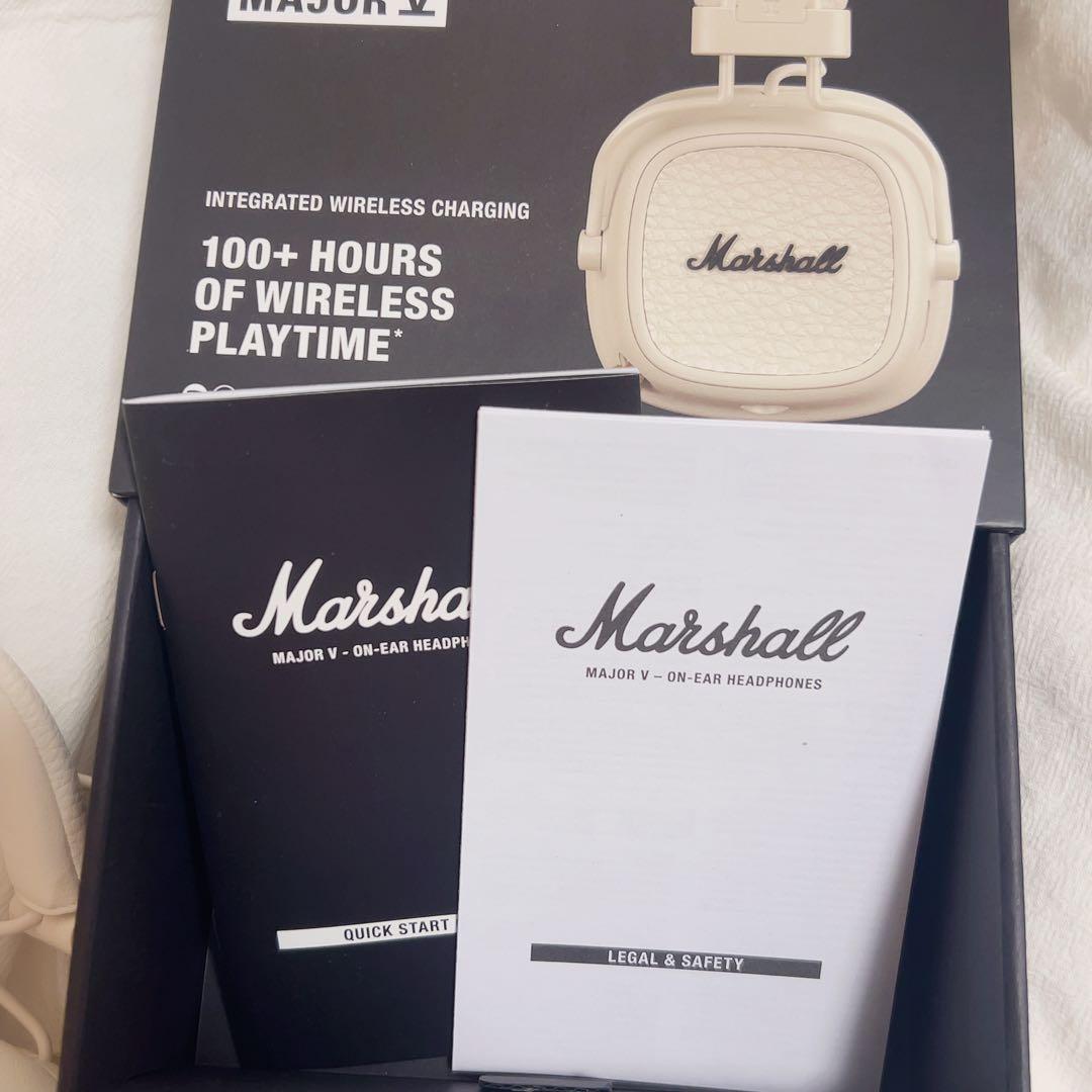 MarshallMajorV ワイヤレスヘッドフォン ホワイト 白 マーシャル