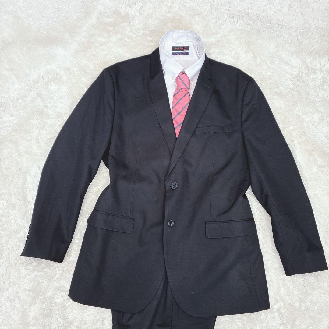 【美品】ZARA MAN ザラマン スーツ セットアップ ブラック 総柄 3L