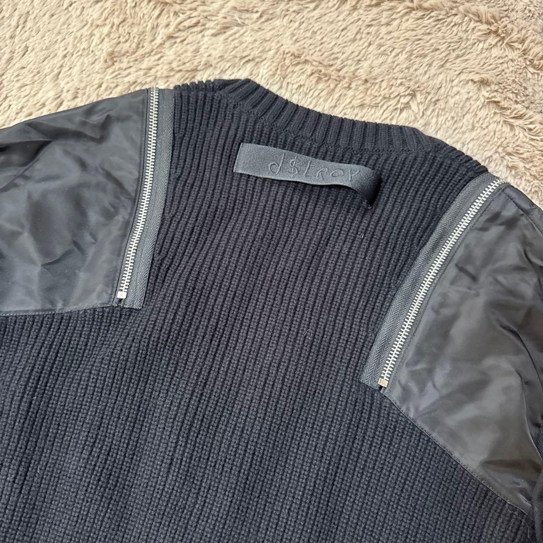 まーみん DIESEL 異素材ドッキングニットワンピース ミディドレス