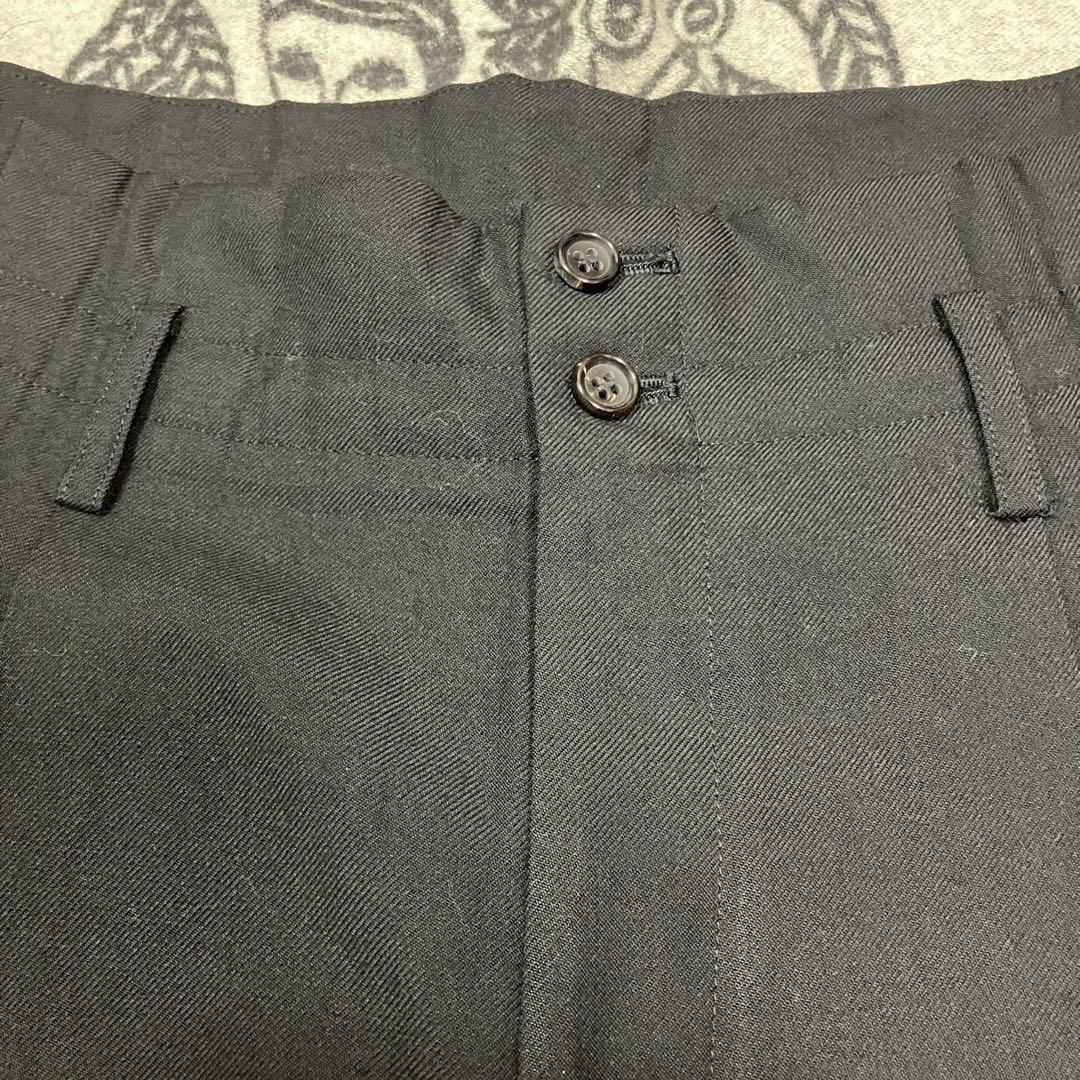 AD1990希少コムデギャルソン 短い黒パンツ ツータックY2k 男女