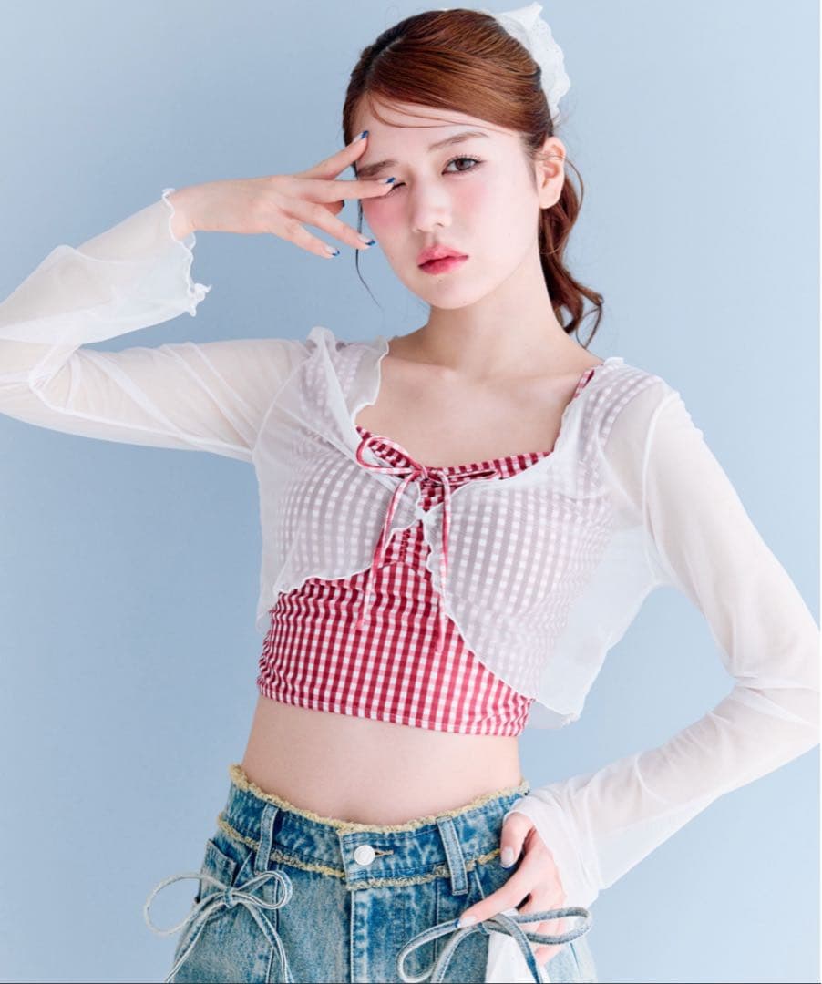 【新品】OLIVE des OLIVE レース羽織付リボンswim wear