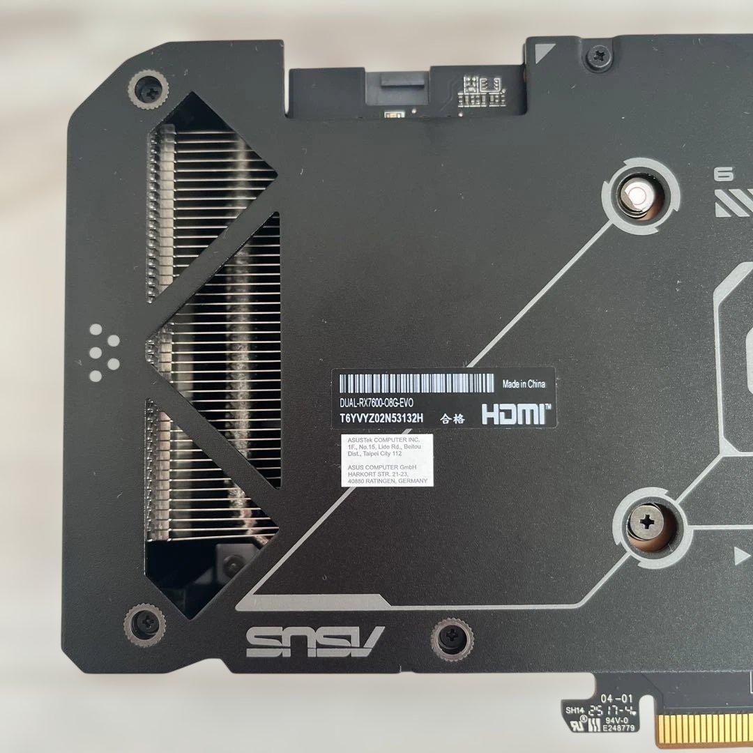 グラボ　 ASUS DUAL-RX7600-O8G-EVO